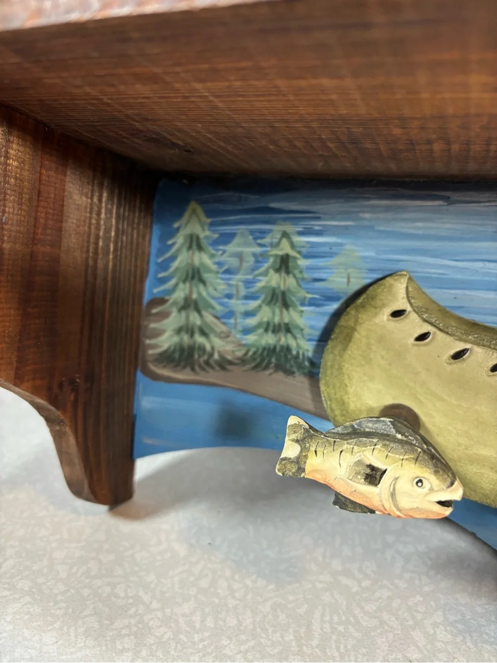 Home Interiors Woodland Wall Shelf with Hooks